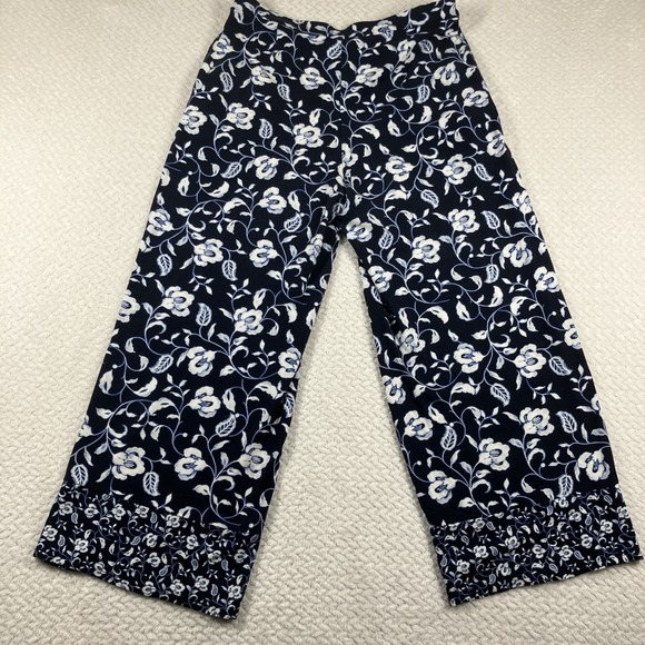 J. Jill Wearever Wide Leg Rayon Pant Small Boho Office Casual Stretch Pull On - Picture 2 of 9